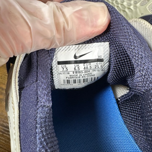 Nike Zoom Cage 3 HC Tennis Shoes White Blue Volt Men's Size 7.5 918193-004 - Picture 4 of 8